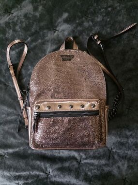 Victoria's Secret Rose Gold Sequin Mini Backpack